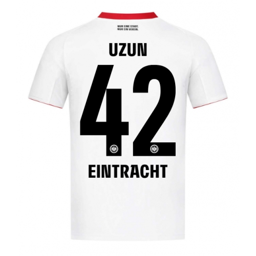 Billige Fotballdrakt Eintracht Frankfurt Can Uzun #42 Replika Bortedrakt 2025-26 Kortermet Billige Fotballdrakt Eintracht Frankfurt Can Uzun #42 Replika Bortedrakt 2025-26 Kortermet